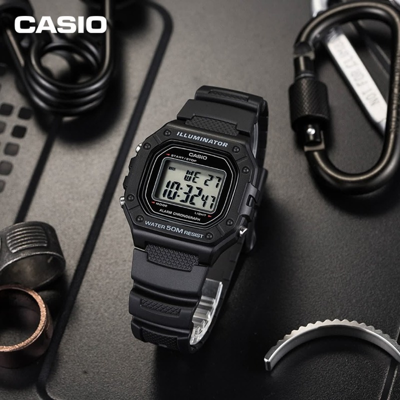 Vintage Digital Watch - 오리지널 카시오 W-218H-1A 남성용 디지털 스포츠