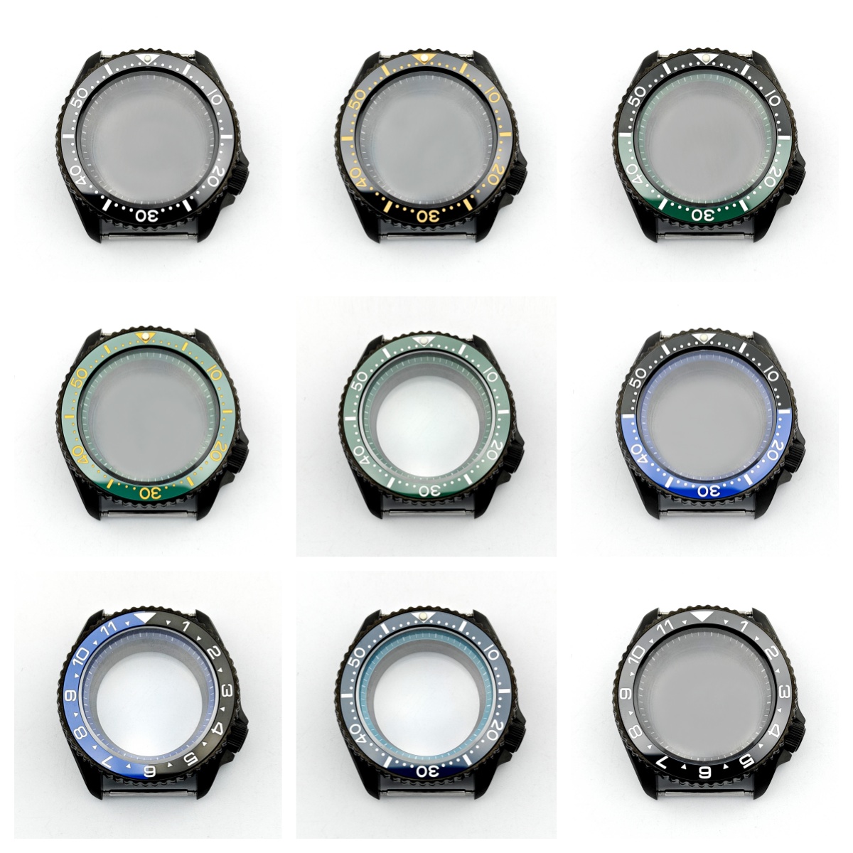 Vintage Digital Watch - NEITON 블랙 SKX 시계 케이스 크라운(4시