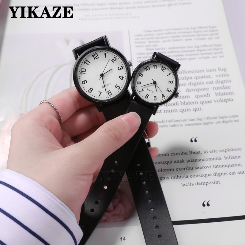 Minimalist Thin Watch - YIKAZE 여성용 손목 시계 간단한 블랙