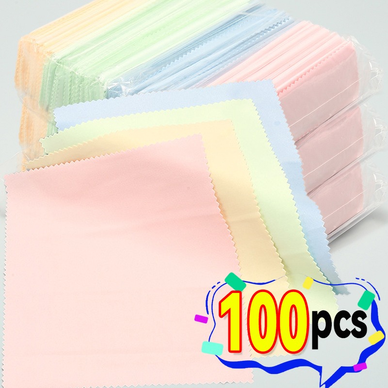 Watch Polishing Cloth - 10-100pcs 실버 연마 안경 천으로 보석