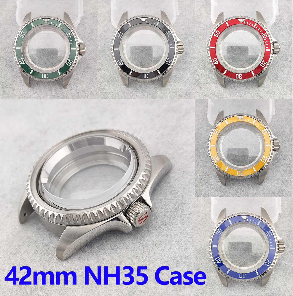 Vintage Digital Watch - 42mm 시계 케이스 NH35 케이스 SKX007
