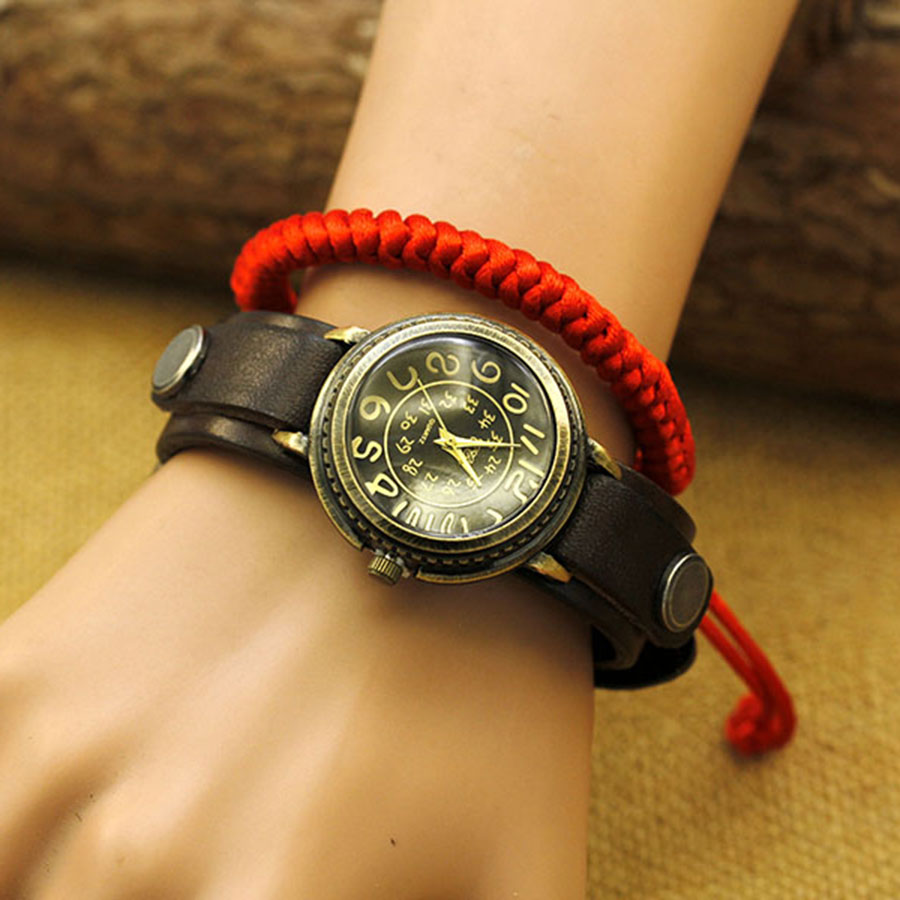 골동품 청동 디지털 커플 팔찌 시계, 소가죽 빈티지 시 - Vintage Digital Watch 리뷰 및 가격