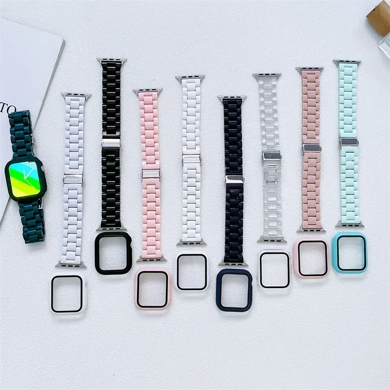 시계 스트랩 + 케이스 + 유리 apple 시계 밴드  - Smartwatch Apple Watches For Women 리뷰 및 가격