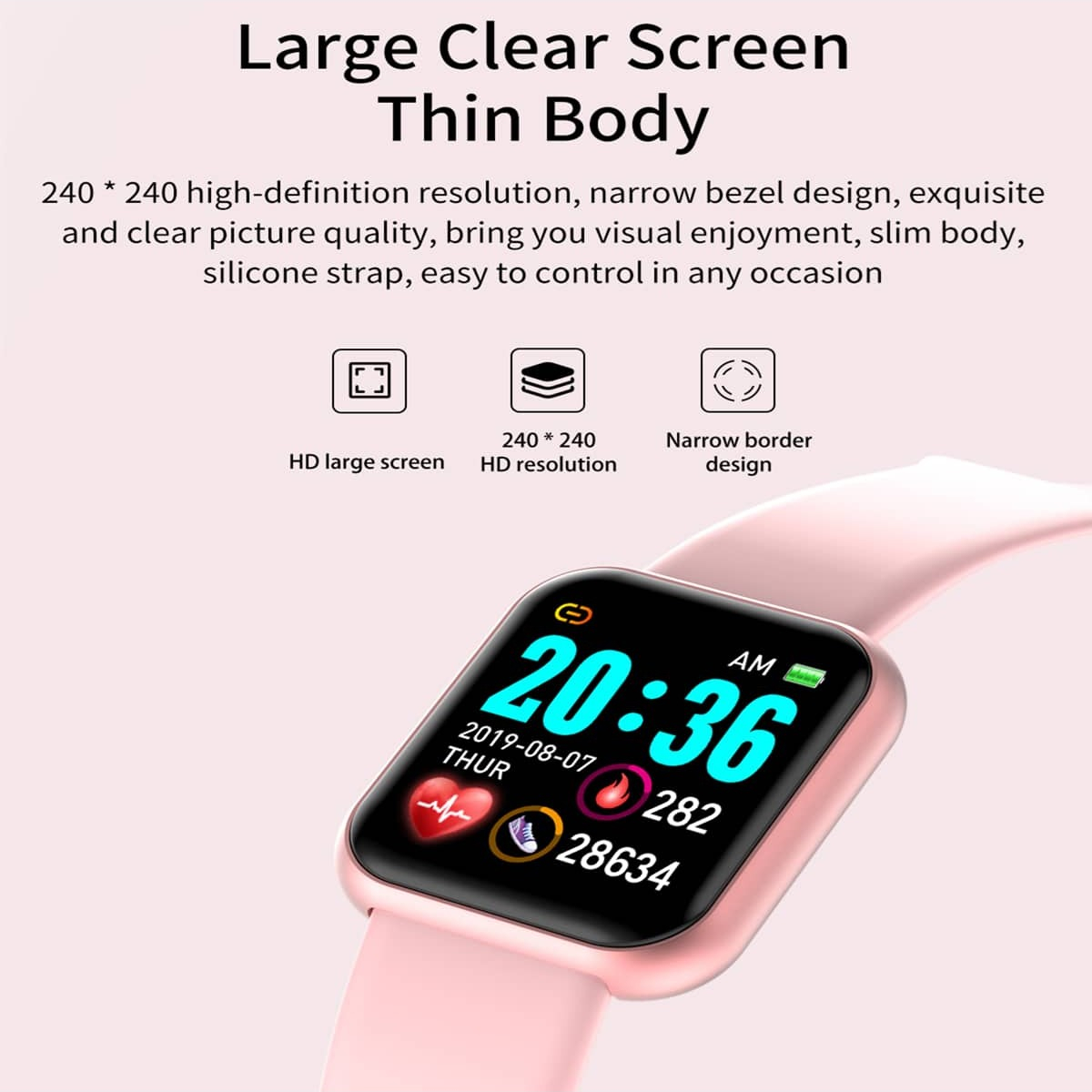 스마트 워치 메시지 알림 음악 제어 칼로리 거리 피트니 - Smartwatch Watches For Women Smart 리뷰 및 가격
