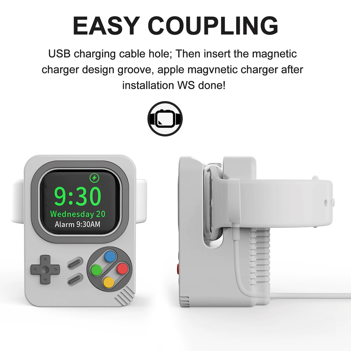 애플워치 충전기 스탠드 레트로 컴퓨터 패턴 충전대 iW - Watch Charging Dock 리뷰 및 가격