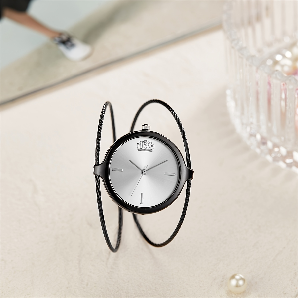패션 캐주얼 여성용 쿼츠 시계, 원형 팔찌 시계, 우아 - Minimalist Thin Watch 리뷰 및 가격