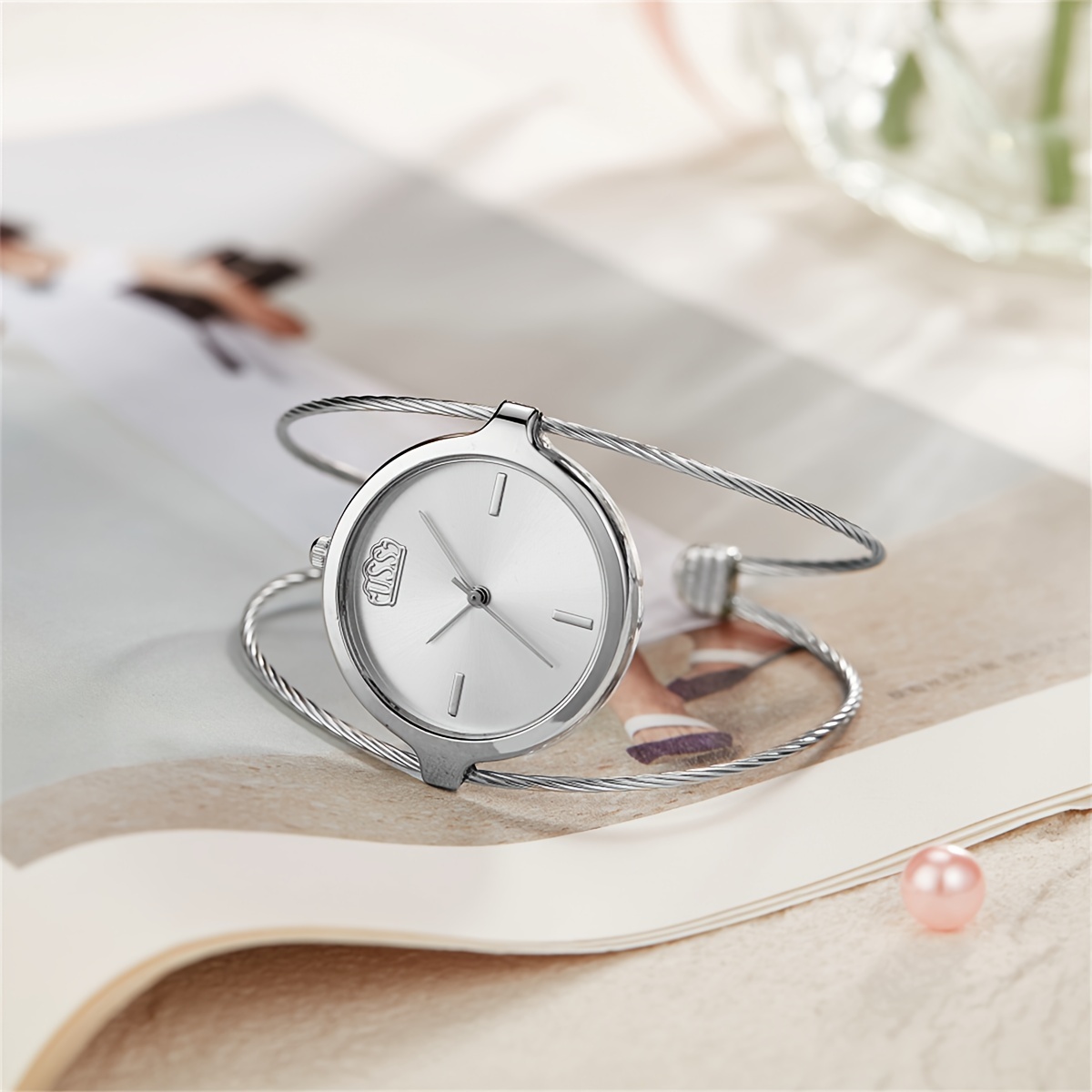 패션 캐주얼 여성용 쿼츠 시계, 원형 팔찌 시계, 우아 - Minimalist Thin Watch 리뷰 및 가격