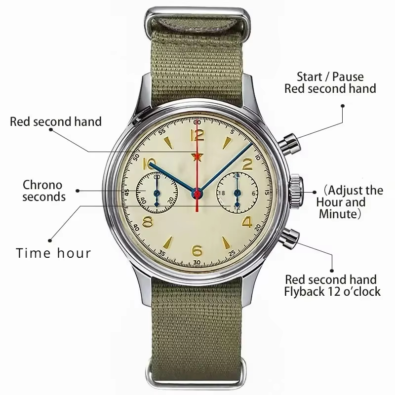남성용 시계 1963년 파일럿 시계 40mm 방수 레트 - Vintage Digital Watch 리뷰 및 가격