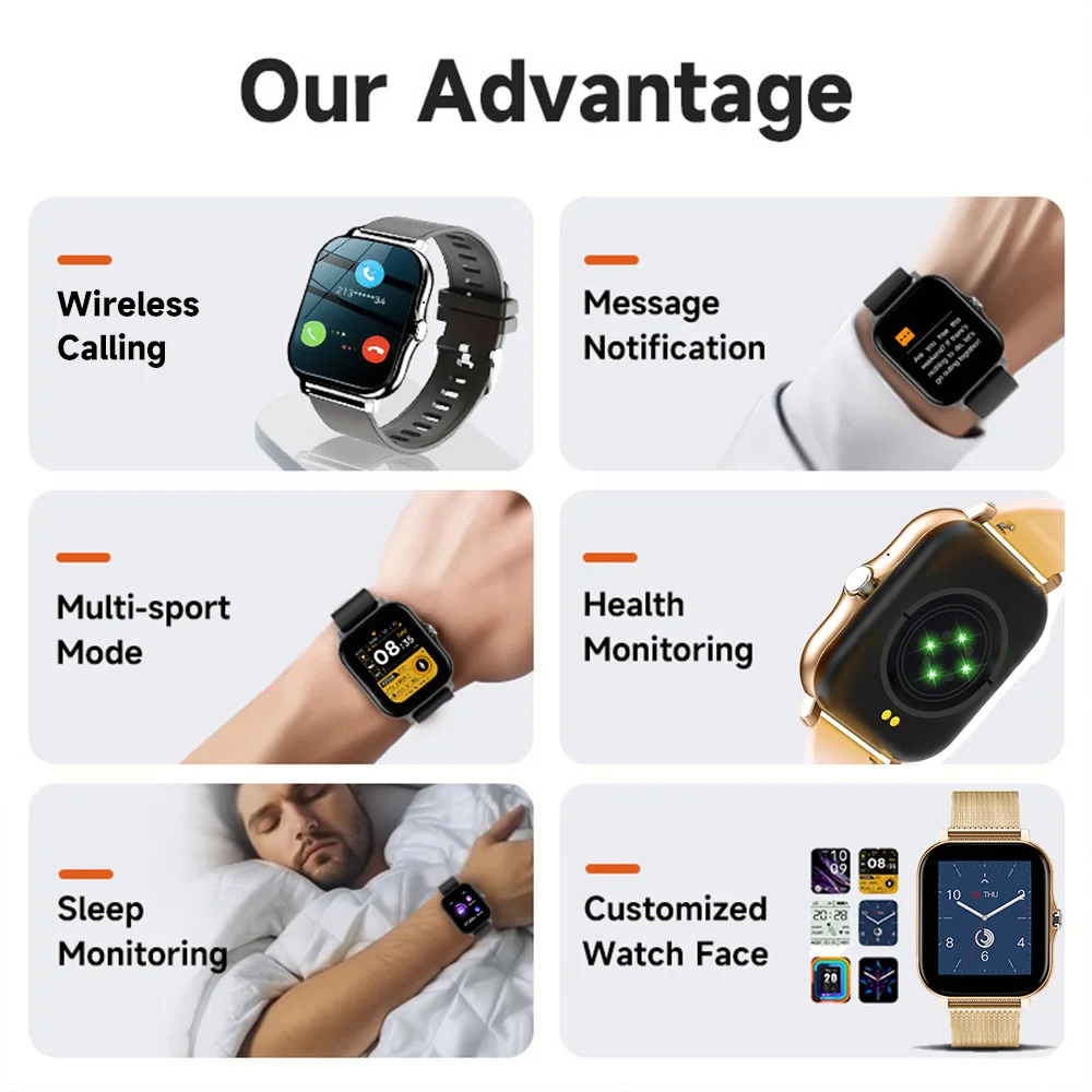 안드로이드 IOS 시계용 스마트 시계 1.83인치 HD - Smartwatch Watches Gift For Men 리뷰 및 가격
