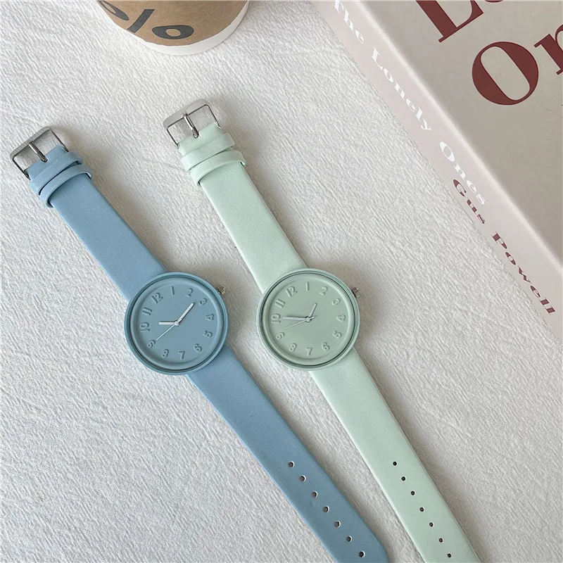 여성용 마카롱 컬러 시리즈 시계, 고품질 패션 쿼츠 시 - Minimalist Thin Watch 리뷰 및 가격