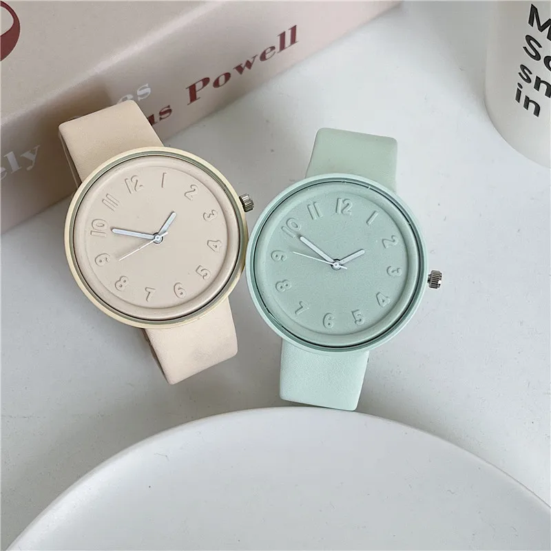 여성용 마카롱 컬러 시리즈 시계, 고품질 패션 쿼츠 시 - Minimalist Thin Watch 리뷰 및 가격
