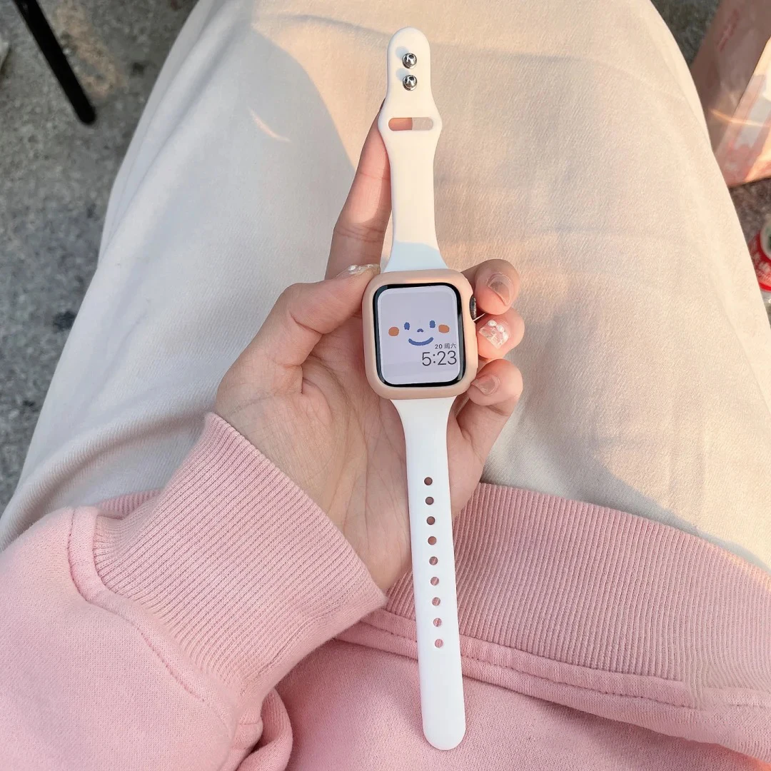 Apple 시계 밴드용 슬림 실리콘 스트랩 46-45- - Smartwatch Apple Watches For Women 리뷰 및 가격