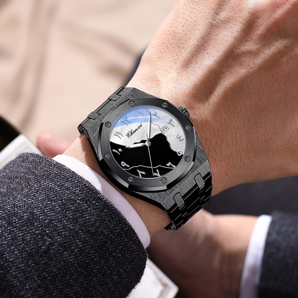 첸시 남성용 시계 아라비아 숫자판 세련된 방수 쿼츠 손 - Smartwatch Watches Gift For Men 리뷰 및 가격