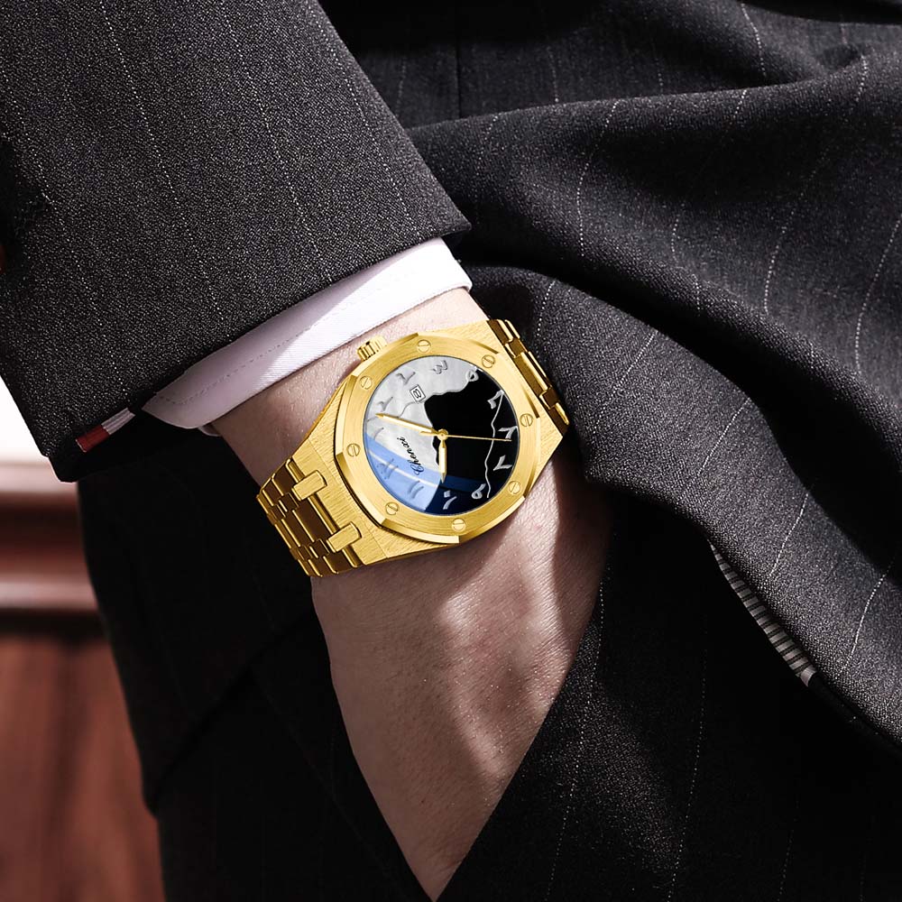 첸시 남성용 시계 아라비아 숫자판 세련된 방수 쿼츠 손 - Smartwatch Watches Gift For Men 리뷰 및 가격